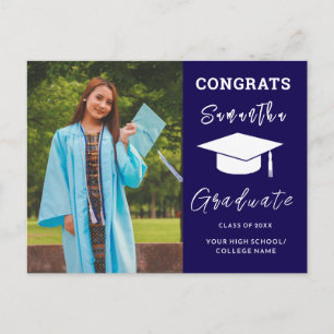 Custom Foto Abschluss Glückwunsch Grad Ankündigungspostkarte