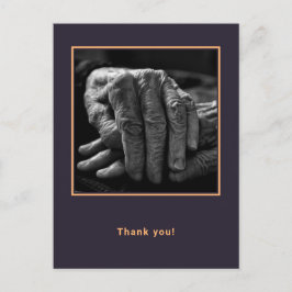 Custom Foto Ältere Zuhause Betreuer Vielen Dank Postkarte