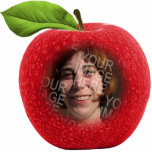 Custom Foto Apple Face Ornament Fotoskulptur Ornament<br><div class="desc">Fügen Sie Ihr eigenes Foto in diesen fröhlichen roten Apfel. Perfektes Geschenk für Lehrer oder nur für alle,  die Äpfel mögen.</div>
