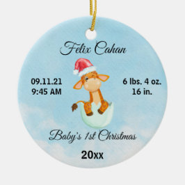 Custom Foto Baby's Boy First Christmas 2022 Keramik Ornament