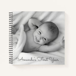 Custom Foto Baby's First Year Journal Notizbuch