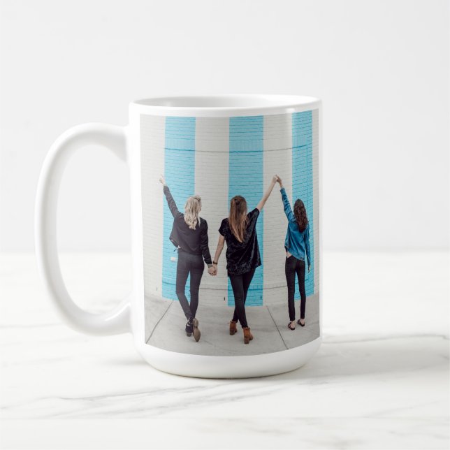 Custom Foto Best Friends Bestie Squad Kaffeetasse (Links)