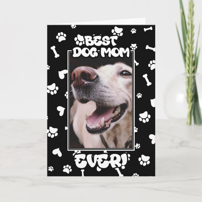 Custom Foto Best Hund Mama je Muttertag Karte (Vorderseite)