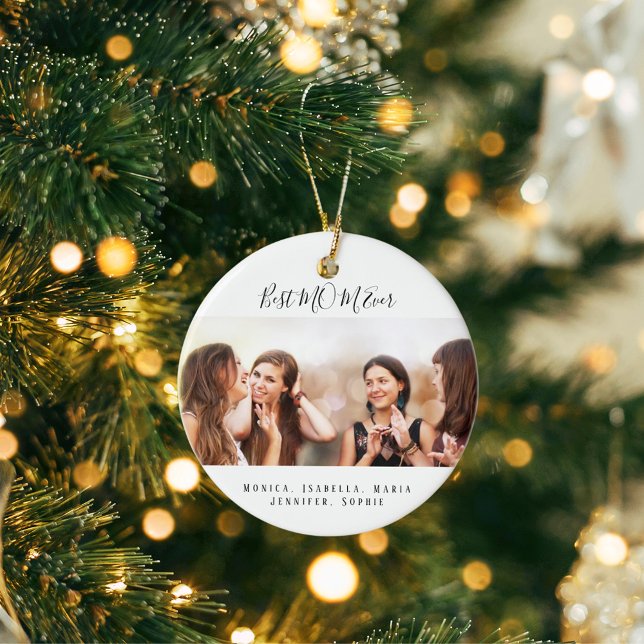 Custom Foto Best MAMA Ewige Weihnachten Keramik Ornament (Von Creator hochgeladen)