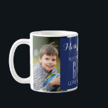 Custom Foto Best Opa Weihnachts-Tasse Blau Kaffeetasse<br><div class="desc">Maßgeschneiderte Foto Collage Vorlage fröhliche Weihnachten Großpa Tasse in Blau und Weiß. Ein großes personalisiertes Foto Geschenk für Großvater.</div>