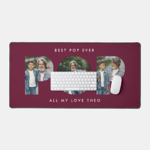 Custom Foto "Best Pop Ever" Burgund modern Schreibtischunterlage