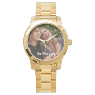 Custom Foto Beste Mutter je Quote Mütter Tagesgesc Armbanduhr