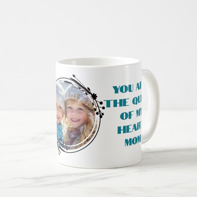 Custom Foto Beste Mutter je Tag Mütter Kaffeetasse (VorderseiteRechts)