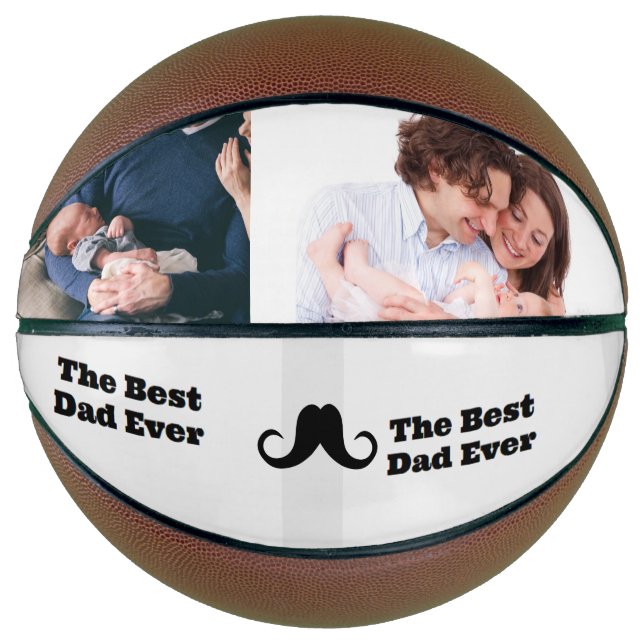 Custom Foto bester Papa je Basketball (Vorderseite)