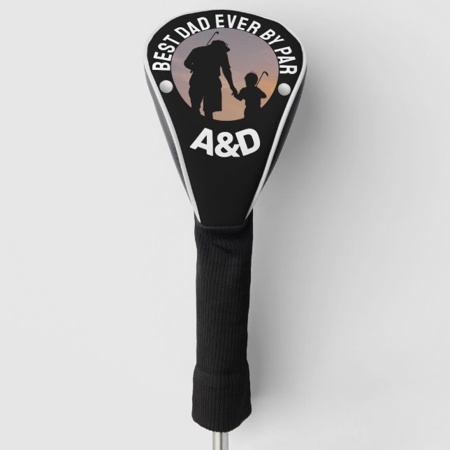 Custom Foto Bester Papa je Golf Kopf Abdeckung Golf Headcover (Vorderseite)