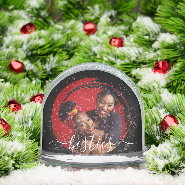 Custom Foto Besties Weihnachten Schneekugeln (Weihnachten)