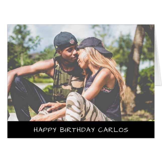 Custom Foto Birthday (Vorderseite (Horizontal))