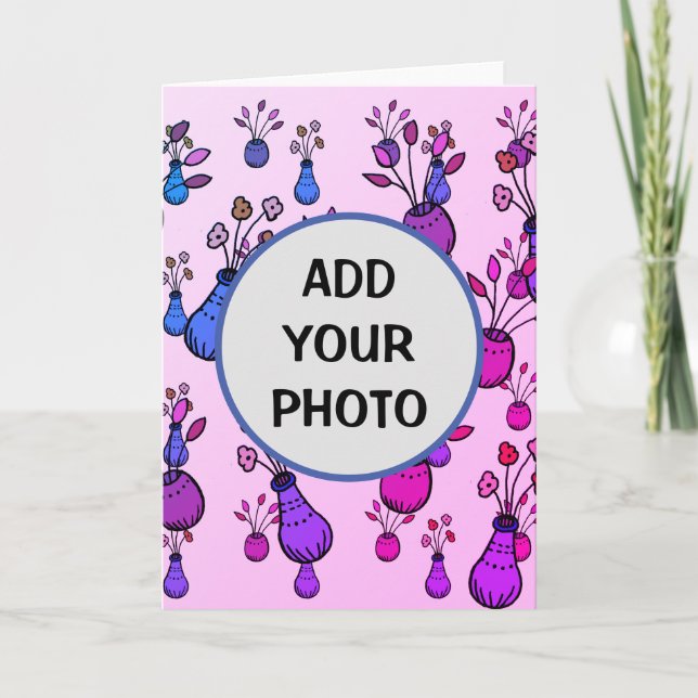 Custom Foto, Birthday card, Custom Card Karte (Vorderseite)
