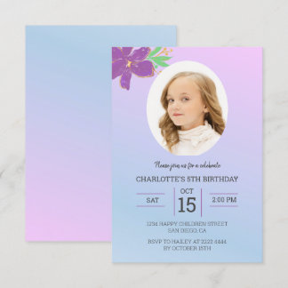Custom Foto Birthday Einladung
