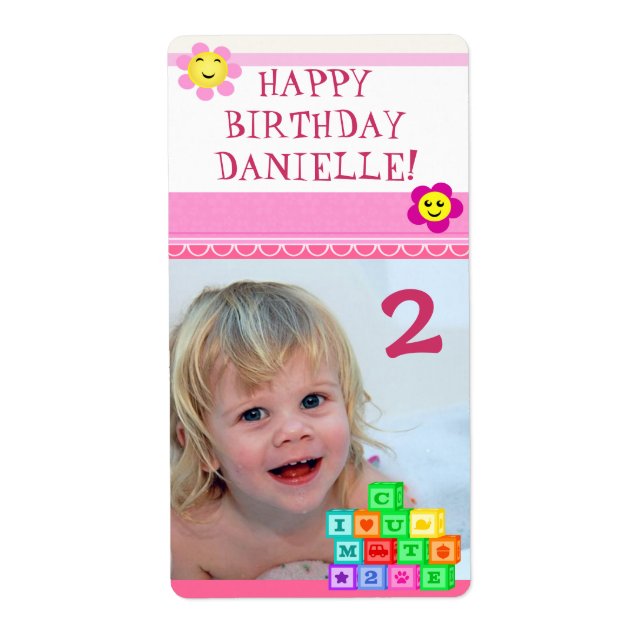 Custom Foto Birthday Girl Geschenksiegel (Vorne)