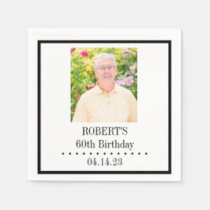 Custom Foto Birthday Paper Napkin Serviette