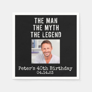 Custom Foto Birthday Paper Napkin Serviette