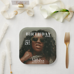 Custom Foto Birthday Party Magazine Cover Pappteller