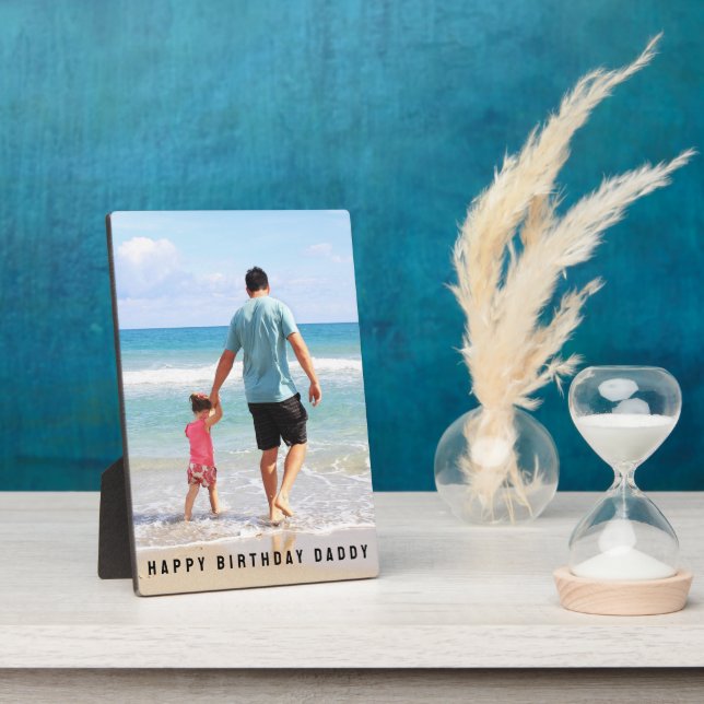 Custom Foto Birthday Personalize Easel Plaque Fotoplatte (Seite)