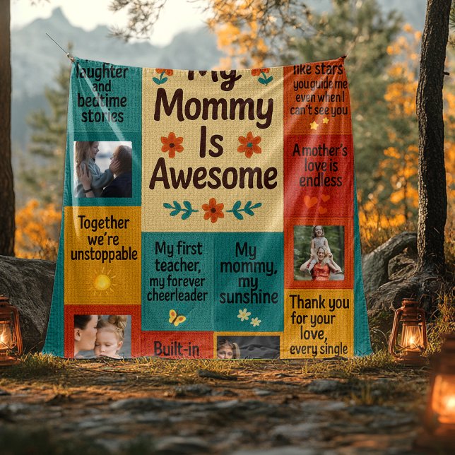 Custom Foto Blanket - "My Mommy is Phantastisch" Fleecedecke (Von Creator hochgeladen)