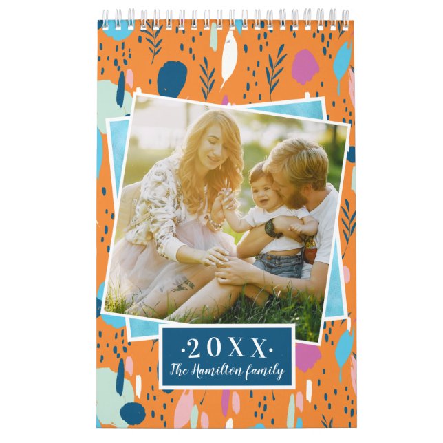 Custom Foto Bright Colors 2025 Family Kalender (Titelbild)