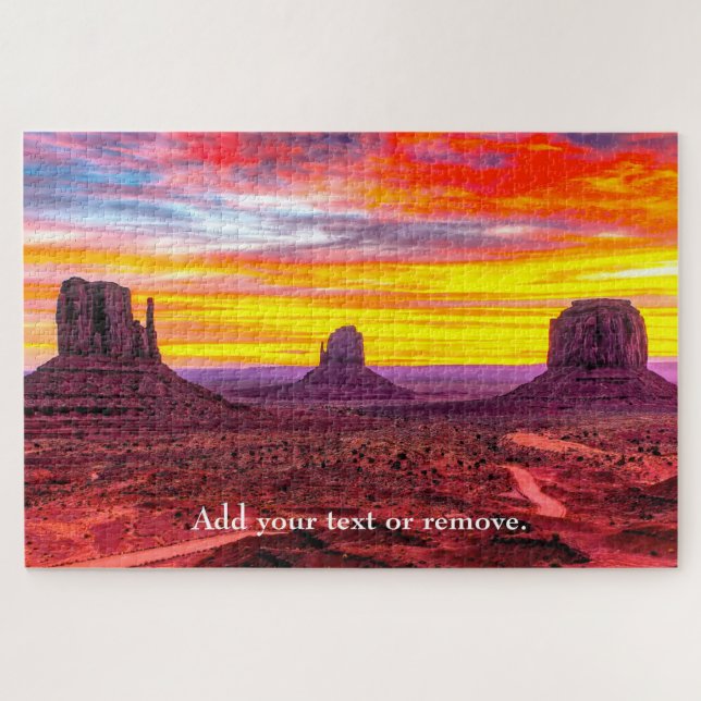 Custom Foto bunt Sonnenuntergang Monument Valley U (Horizontal)