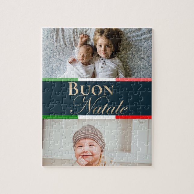 Custom Foto Buon Natale Italiale Weihnachten (Vertikal)