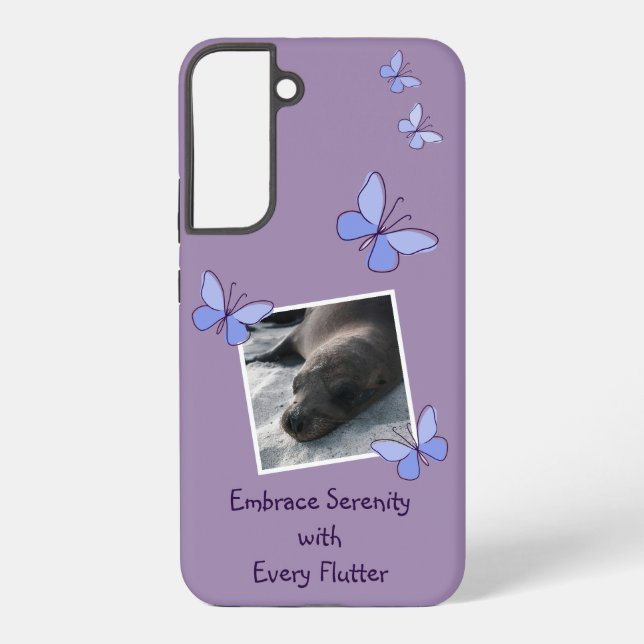 Custom Foto Butterfly Flutter Samsung Galaxy Hülle (Rückseite)