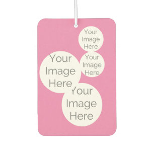 Custom Foto Car Air Freshener - rosa Design Autolufterfrischer