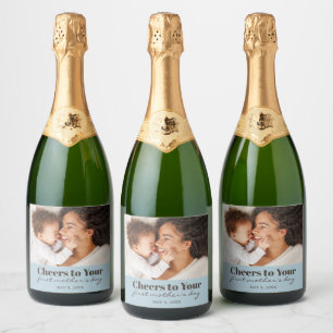 Custom Foto Cheers First Mother Day Sparkling W