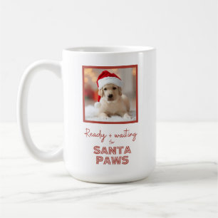 Custom Foto - Christmas Dog Santa Paws Kaffeetasse