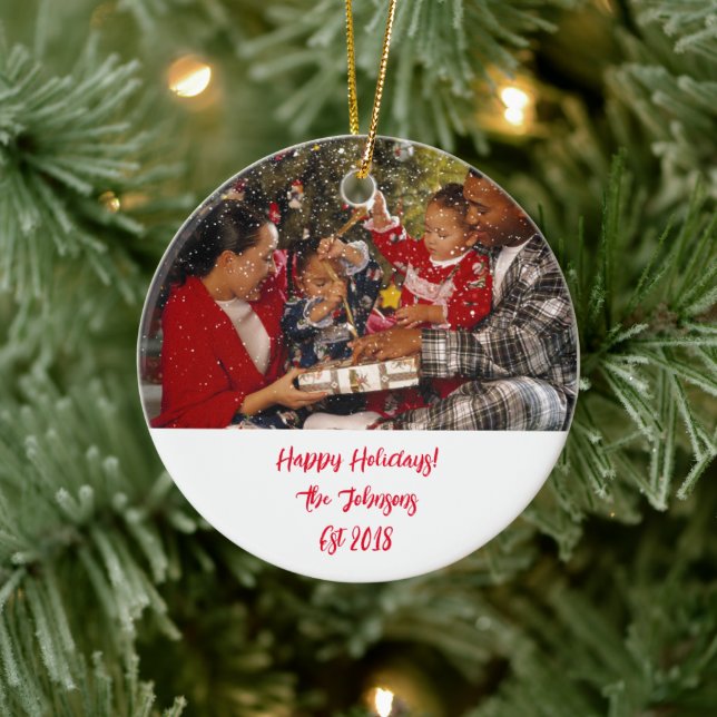 CUSTOM-FOTO-CHRISTMAS-VERZEICHNIS KERAMIK ORNAMENT (Baum)