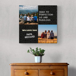 Custom Foto Collage 60. Geburtstag Geschenke für M Leinwanddruck