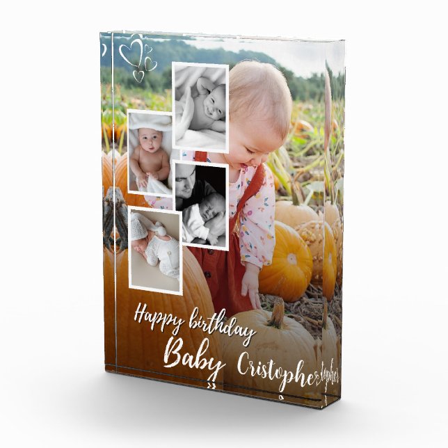 Custom Foto Collage Baby Geburtsname (Rechts)