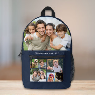 Custom Foto Collage Blue Bedruckter Rucksack