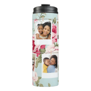 Custom Foto Collage Blütenstauber Personalisiert Thermosbecher