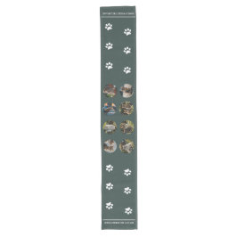 Custom Foto Collage Cats grün Großer Tischläufer