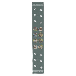 Custom Foto Collage Cats grün Großer Tischläufer