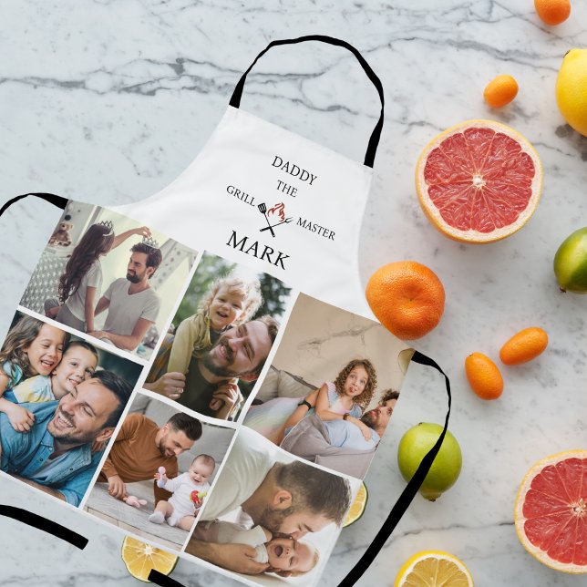 Custom Foto Collage-Daddy der Grill Master Vater Schürze (Von Creator hochgeladen)