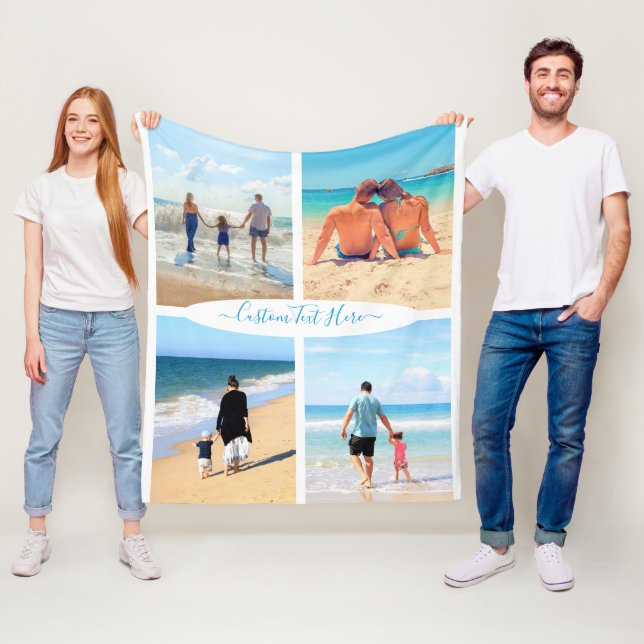 Custom Foto Collage Fleece Blanken Ihre Fotos (Beispiel)