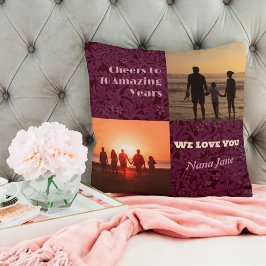 Custom Foto Collage Geschenke für 70 Jahre alte Fr Kissen