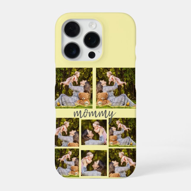 Custom Foto Collage iPhone Case - Personalisiert 16 Pro Hülle (Rückseite)