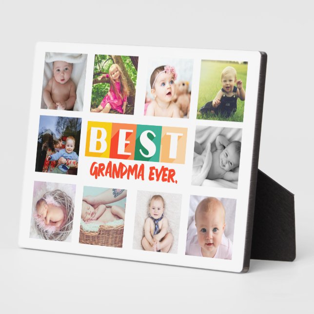 Custom Foto Collage Oma Geschenke Personalisiert Fotoplatte (Seite)