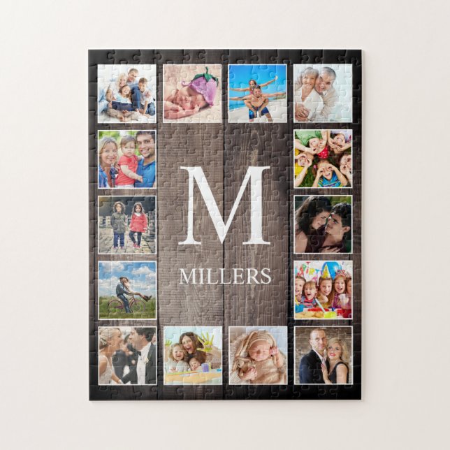 Custom Foto Collage Rustic Bauernfamilie (Vertikal)