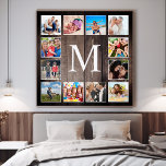 Custom Foto Collage Rustic Bauernfamilie<br><div class="desc">Erstellen Sie Ihr eigenes personalisiertes 12-Foto-Collage-Foto mit Ihren individuellen Bildern auf einem rustikalen Holzputz-Hintergrund im Bauernstil. Das Design beinhaltet auch Ihr Monogramm. Fügen Sie Ihre Lieblings-Fotos,  Designs oder Kunstwerke,  um etwas wirklich Einzigartiges zu schaffen.</div>