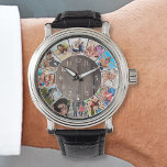 Custom Foto Collage Rustic Bauernfamilie Armbanduhr<br><div class="desc">Erstellen Sie Ihre eigene personalisierte Collage-Uhr mit Ihren individuellen Bildern auf einem rustikalen Holzputz-Hintergrund im Bauernstil. Fügen Sie Ihre Lieblings-Fotos, Designs oder Kunstwerke, um etwas wirklich Einzigartiges zu schaffen. Sie können ganz einfach mehr Text oder Bilder hinzufügen, Schriftart und Hintergrund anpassen. Leckerei selbst oder das ideale Geschenk für Familie, Freunde,...</div>