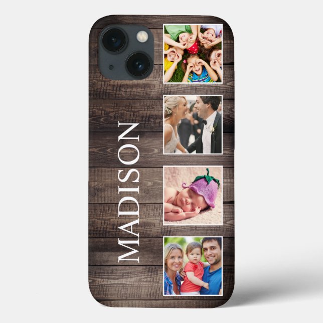 Custom Foto Collage Rustic Bauernfamilie Case-Mate iPhone Hülle (Rückseite)