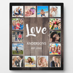 Custom Foto Collage Rustic Bauernfamilie Fotoplatte