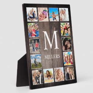 Custom Foto Collage Rustic Bauernfamilie Fotoplatte