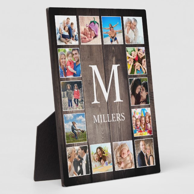 Custom Foto Collage Rustic Bauernfamilie Fotoplatte (Seite)